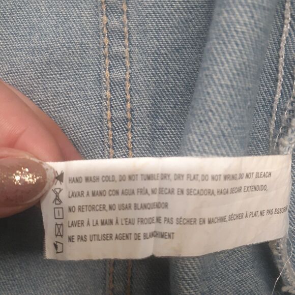 Thread Supply Denim Jean Ripped Distressed Jacket Blue Size Small - Picture 5 of 9